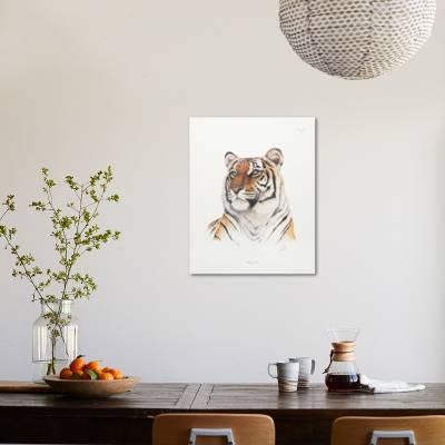 Bengal Tiger, Sean Bollar Lithograph, Signed in Pencil