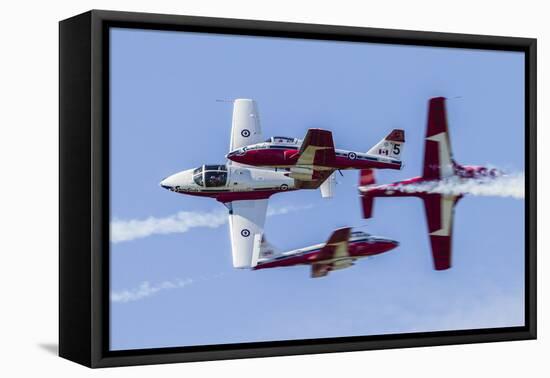 Royal Canadian Air Force Ct-114 Tutor Aircraft of the Snowbirds Display Team-null-Framed Stretched Canvas