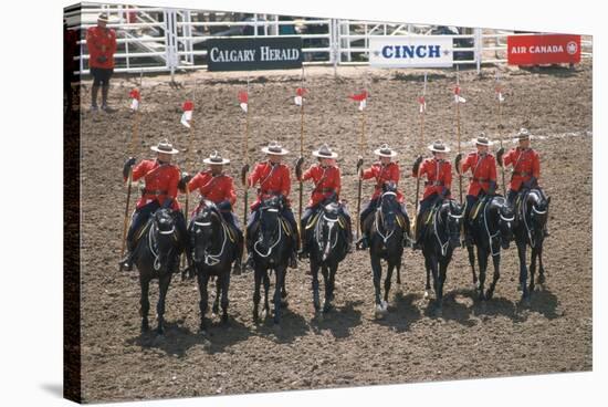 Royal Canadian Mounted Police at Calgary Stampede, Calgary, Alberta, Canada-null-Stretched Canvas
