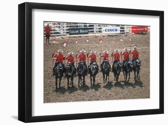Royal Canadian Mounted Police at Calgary Stampede, Calgary, Alberta, Canada-null-Framed Art Print