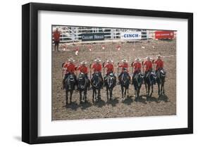 Royal Canadian Mounted Police at Calgary Stampede, Calgary, Alberta, Canada-null-Framed Art Print