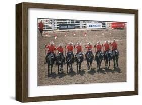 Royal Canadian Mounted Police at Calgary Stampede, Calgary, Alberta, Canada-null-Framed Art Print