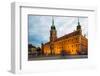 Royal Castle in Warsaw at Night-Jacek Kadaj-Framed Photographic Print