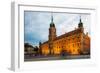 Royal Castle in Warsaw at Night-Jacek Kadaj-Framed Photographic Print