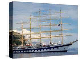 Royal Clipper in Harbor, Dubrovnik, Croatia-Lisa S. Engelbrecht-Stretched Canvas