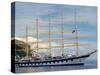 Royal Clipper in Harbor, Dubrovnik, Croatia-Lisa S^ Engelbrecht-Stretched Canvas