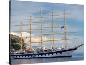 Royal Clipper in Harbor, Dubrovnik, Croatia-Lisa S. Engelbrecht-Stretched Canvas