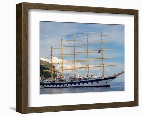 Royal Clipper in Harbor, Dubrovnik, Croatia-Lisa S. Engelbrecht-Framed Photographic Print