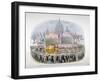 Royal Coach Passing St Paul's Cathedral, City of London, 1837-null-Framed Giclee Print