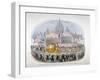 Royal Coach Passing St Paul's Cathedral, City of London, 1837-null-Framed Giclee Print