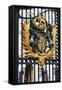 Royal Coat of Arms, Gate to Buckingham Palace-null-Framed Stretched Canvas