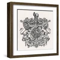 Royal Coat of Arms of Britain During Edward VII's Reign-null-Framed Art Print