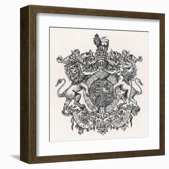 Royal Coat of Arms of Britain During Edward VII's Reign-null-Framed Art Print