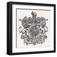 Royal Coat of Arms of Britain During Edward VII's Reign-null-Framed Art Print