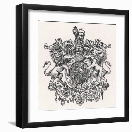 Royal Coat of Arms of Britain During Edward VII's Reign-null-Framed Art Print