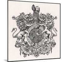 Royal Coat of Arms of Britain During Edward VII's Reign-null-Mounted Art Print