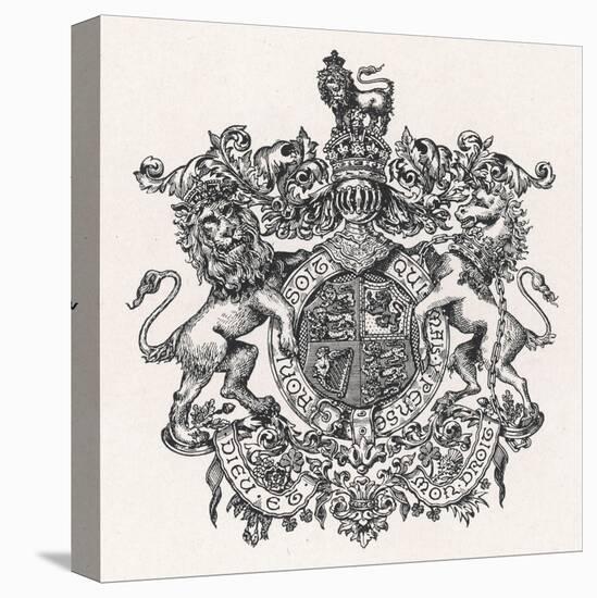 Royal Coat of Arms of Britain During Edward VII's Reign-null-Stretched Canvas