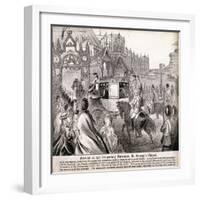 Royal Cortège for the Marriage of Prince Edward and Princess Alexandra, 1863-null-Framed Giclee Print