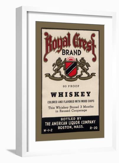 Royal Crest Brand Whiskey-null-Framed Art Print
