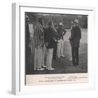 Royal Cricketers at Cumberland Lodge, Windsor Great Park, Berkshire, 1911-Ernest Brook-Framed Giclee Print