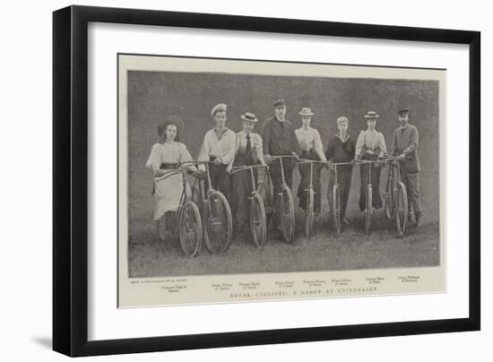 Royal Cyclists, a Group at Copenhagen-null-Framed Giclee Print