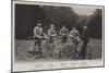 Royal Cyclists at Fredensborg, Denmark-null-Mounted Giclee Print