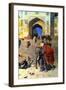 Royal Elephant at the Gateway to the Jami Masjid, Mathura, 19th or Early 20th Century-Edwin Lord Weeks-Framed Giclee Print