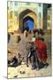 Royal Elephant at the Gateway to the Jami Masjid, Mathura, 19th or Early 20th Century-Edwin Lord Weeks-Mounted Giclee Print