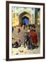 Royal Elephant at the Gateway to the Jami Masjid, Mathura, 19th or Early 20th Century-Edwin Lord Weeks-Framed Giclee Print