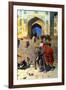 Royal Elephant at the Gateway to the Jami Masjid, Mathura, 19th or Early 20th Century-Edwin Lord Weeks-Framed Giclee Print