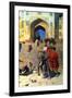 Royal Elephant at the Gateway to the Jami Masjid, Mathura, 19th or Early 20th Century-Edwin Lord Weeks-Framed Giclee Print