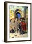 Royal Elephant at the Gateway to the Jami Masjid, Mathura, 19th or Early 20th Century-Edwin Lord Weeks-Framed Giclee Print