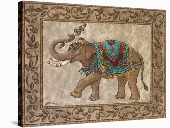 Royal Elephant II-Janet Kruskamp-Stretched Canvas