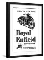 Royal Enfield Motorcycles: Leading the Victory Parade-null-Framed Art Print