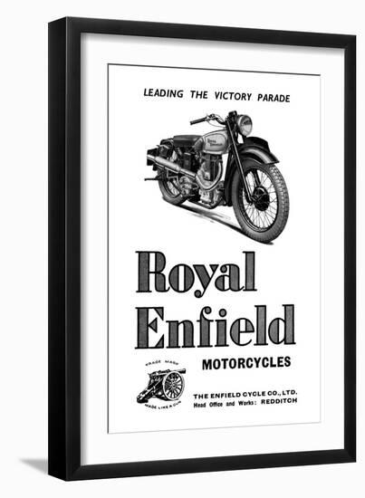 Royal Enfield Motorcycles: Leading the Victory Parade-null-Framed Art Print