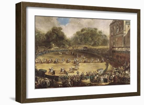 Royal Equestrian Parade, Aranjuez, Spain-Luis Paret y Alcazar-Framed Art Print