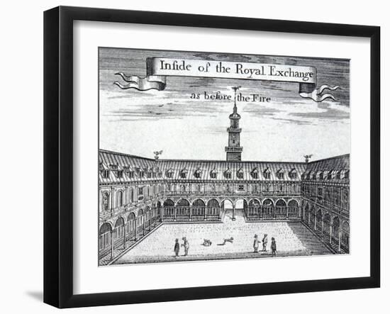 Royal Exchange (1S) Interior, London, 1739-George Vertue-Framed Giclee Print