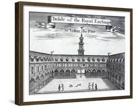 Royal Exchange (1S) Interior, London, 1739-George Vertue-Framed Giclee Print