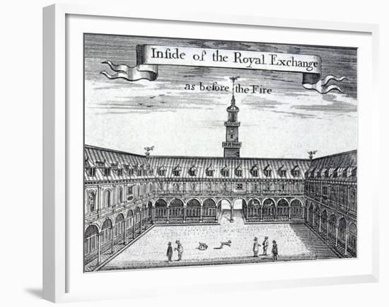 Royal Exchange (1S) Interior, London, 1739-George Vertue-Framed Giclee Print