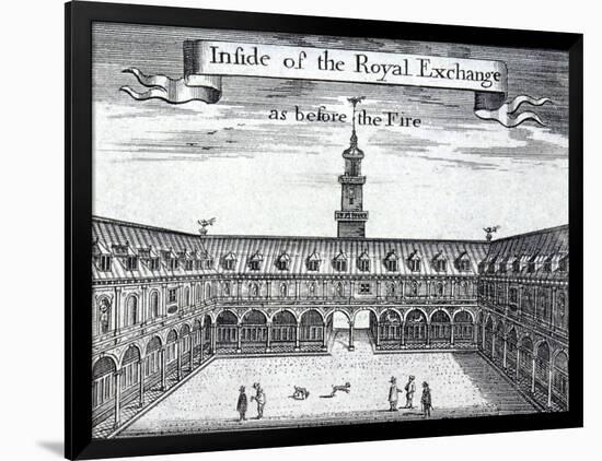 Royal Exchange (1S) Interior, London, 1739-George Vertue-Framed Giclee Print