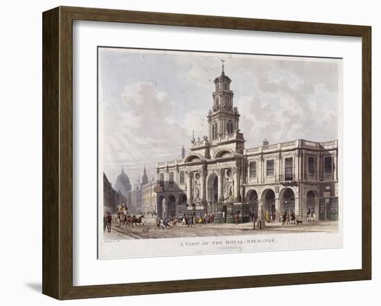 Royal Exchange (2N) Exterior, London, 1816-Daniel Havell-Framed Giclee Print