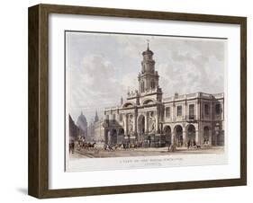 Royal Exchange (2N) Exterior, London, 1816-Daniel Havell-Framed Giclee Print