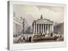 Royal Exchange and the Bank of England on the Left, London, 1851-Thomas Picken-Stretched Canvas