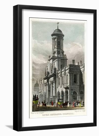 Royal Exchange, Cornhill, City of London, 1829-J Tingle-Framed Giclee Print