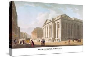 Royal Exchange, Dublin, 1792-James Malton-Stretched Canvas