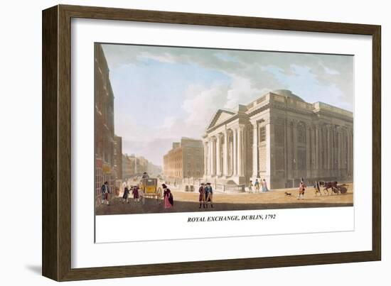 Royal Exchange, Dublin, 1792-James Malton-Framed Art Print