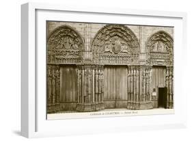 Royal Facade, Chartes Cathedral-null-Framed Premium Giclee Print
