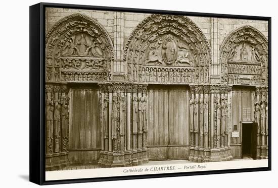 Royal Facade, Chartes Cathedral-null-Framed Stretched Canvas