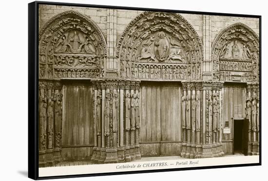 Royal Facade, Chartes Cathedral-null-Framed Stretched Canvas