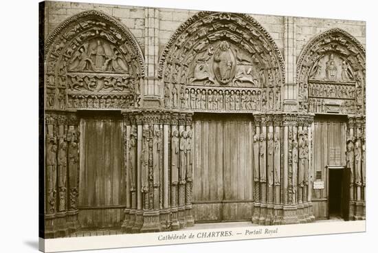 Royal Facade, Chartes Cathedral-null-Stretched Canvas